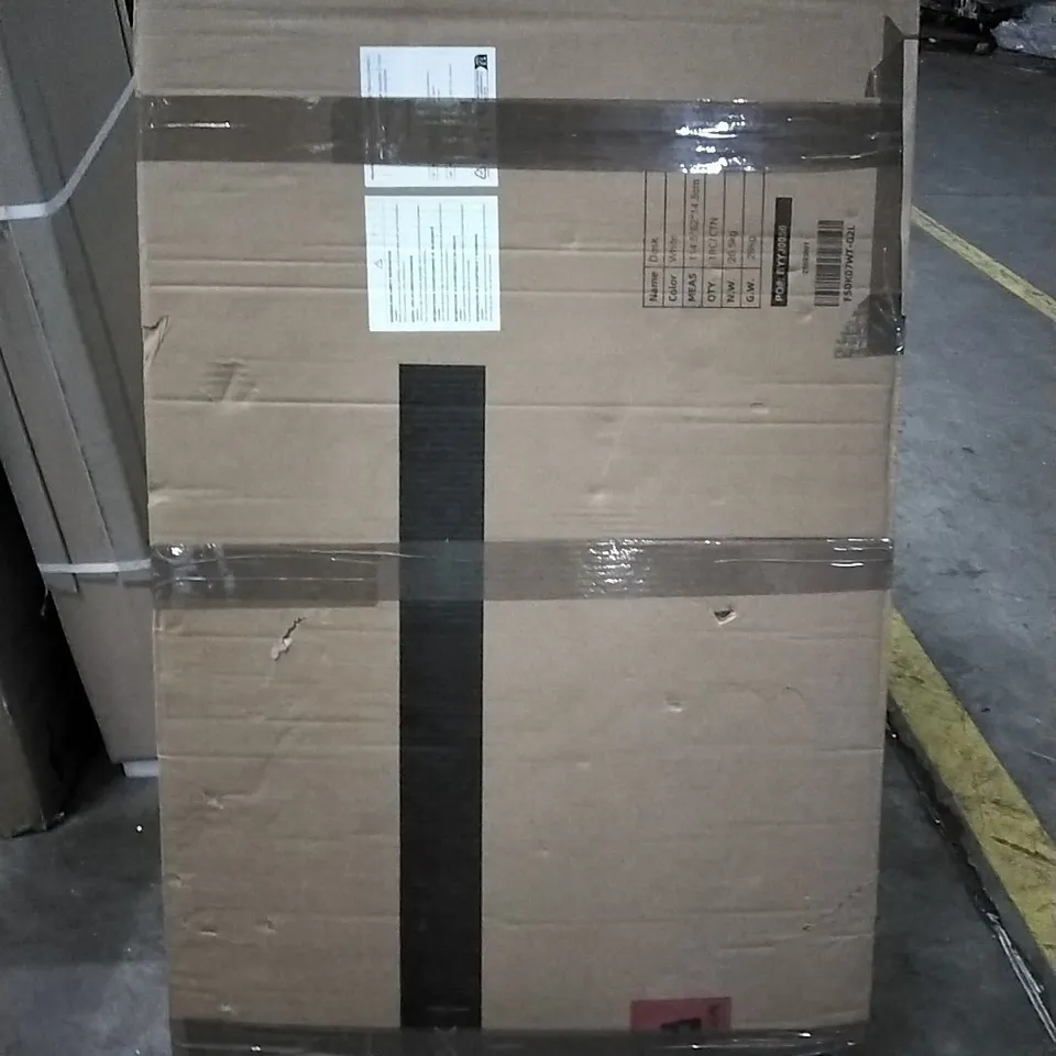 BOXED MILROY L-SHAPE WRITING DESK (1 BOX)