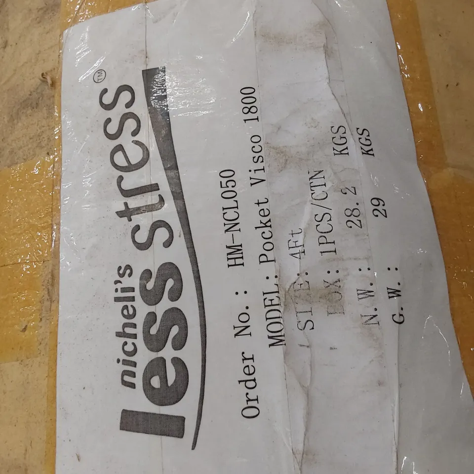 QUALITY BAGGED NICHELIS LESS STRESS POCKET VISCO 1800 SMALL DOUBLE 4' MATTRESS 