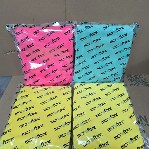 4 X MICROFIBER CLOTH MULTIPACKS IN ASSORTED COLOURS 