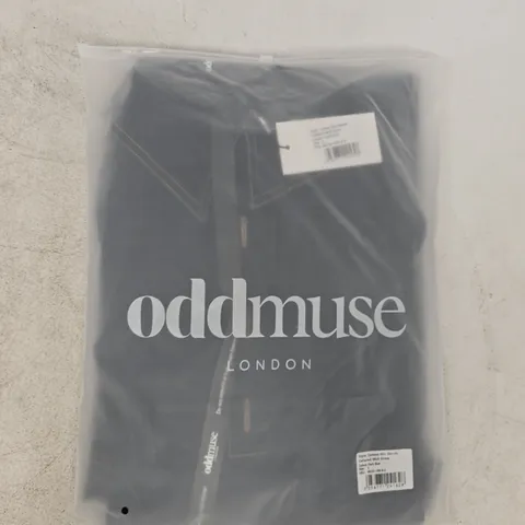 BAGGED ODDMUSE COLLARED MIDI DRESS IN DARK BLUE SIZE SMALL