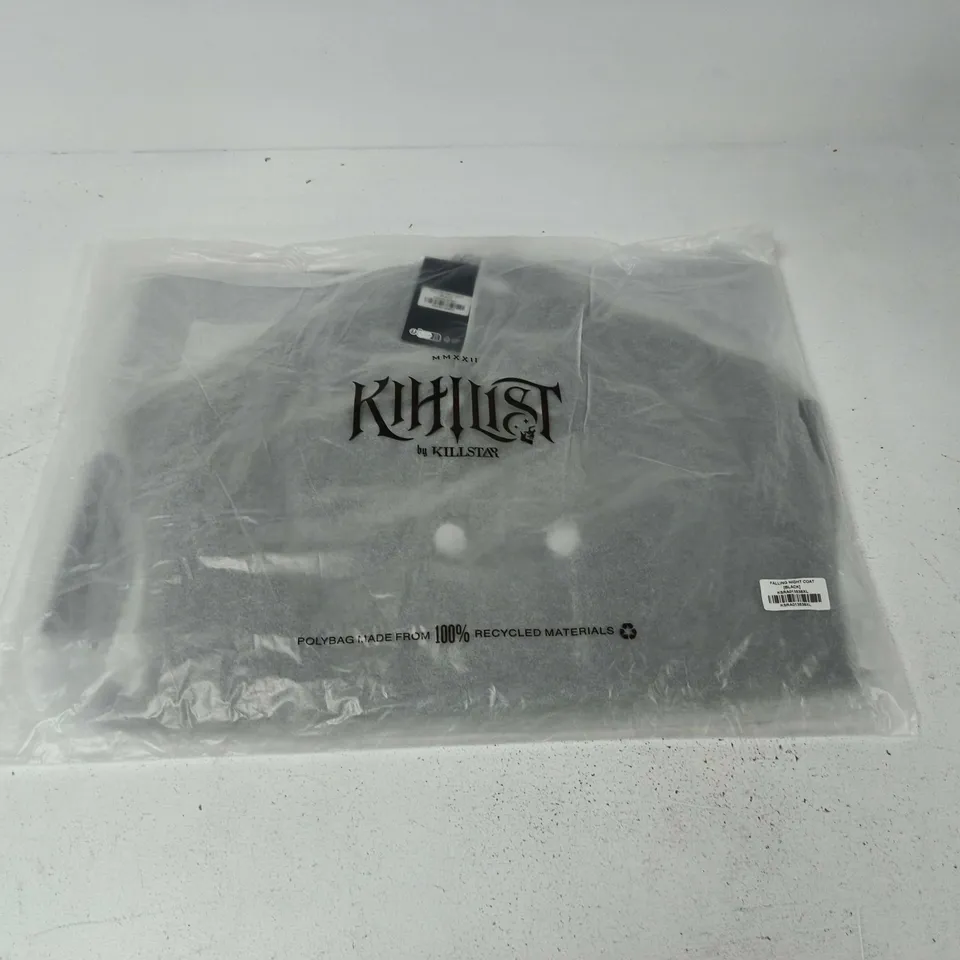 LOT OF 5 BRAND NEW KILLSTAR FALLING NIGHT COATS IN BLACK - ALL SIZE XL