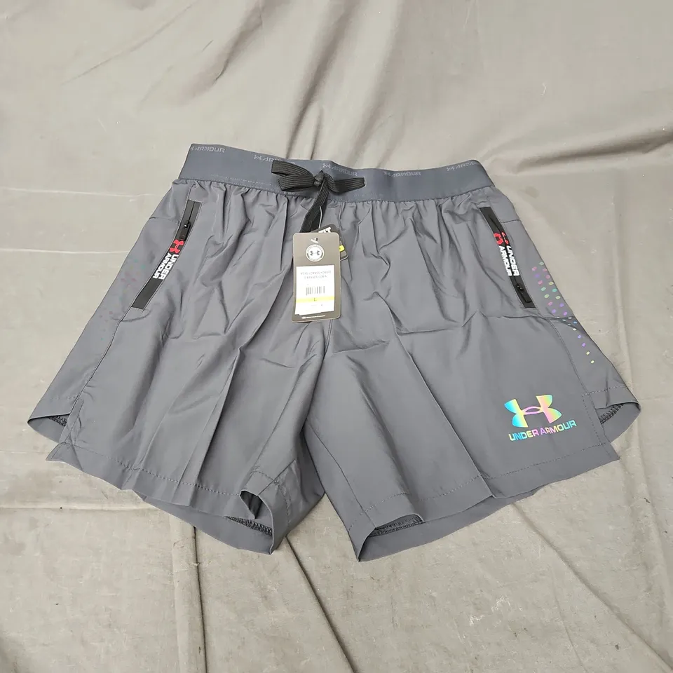 UNDER ARMOUR COMPRESSION SHORTS IN GREY MULTI SIZE L