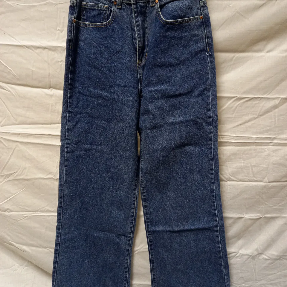 BOX OF APPROX 16 BRAND NEW COTTON:ON LONG WIDE LEG JEANS - COOGEE BLUE SIZE AUS 8