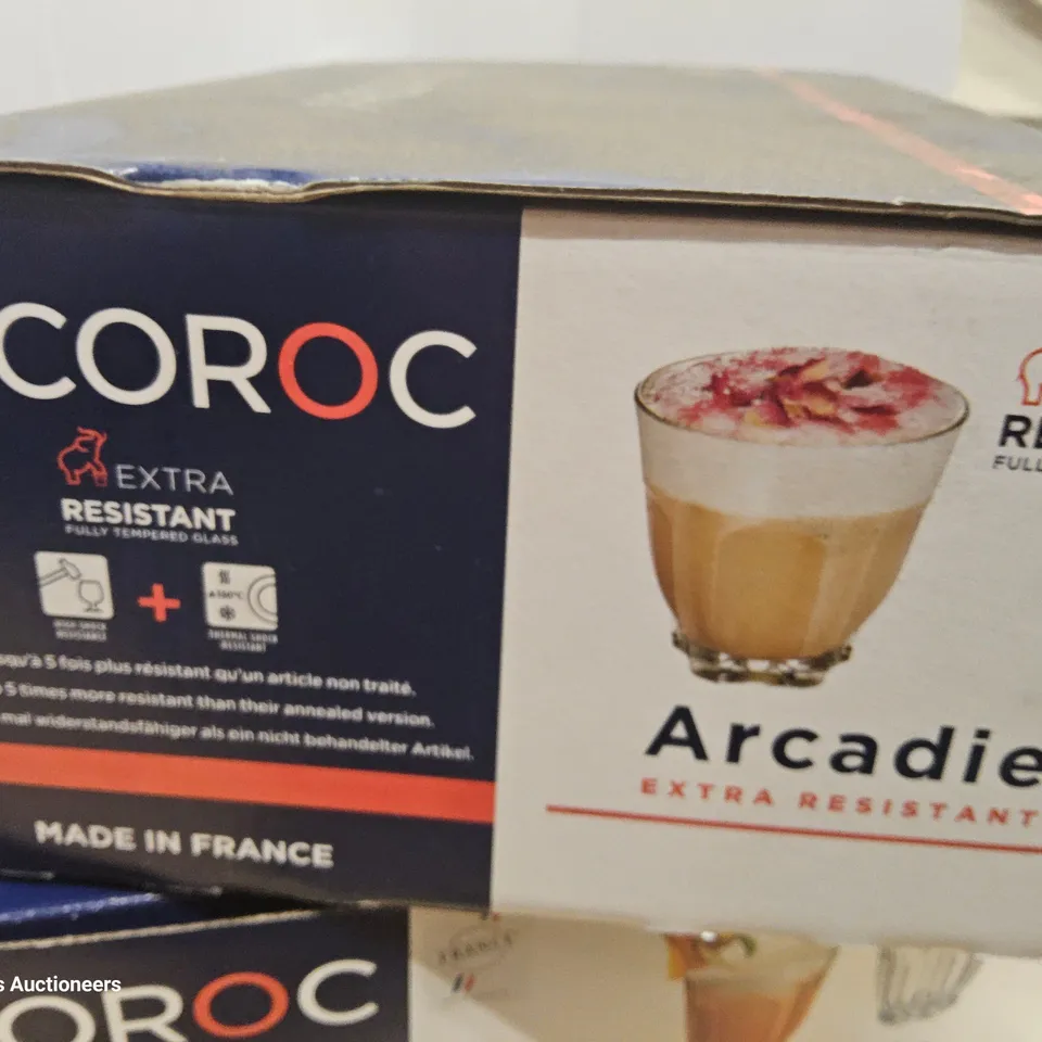 TWO BOXES OF 6 ARCOROC ARCADIE 24cl DESSERT GLASSES