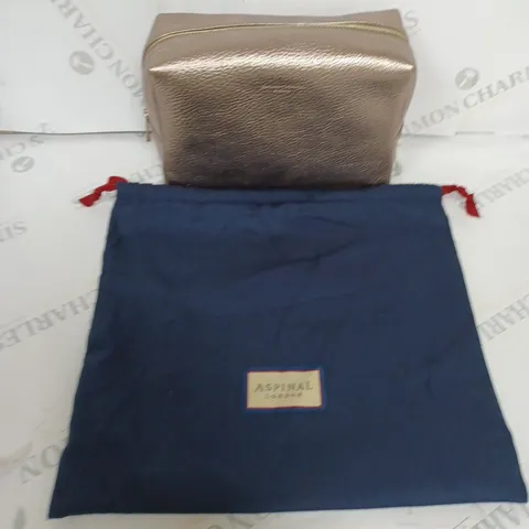 ASPINAL OF LONDON LEATHER ROSE GOLD BAG