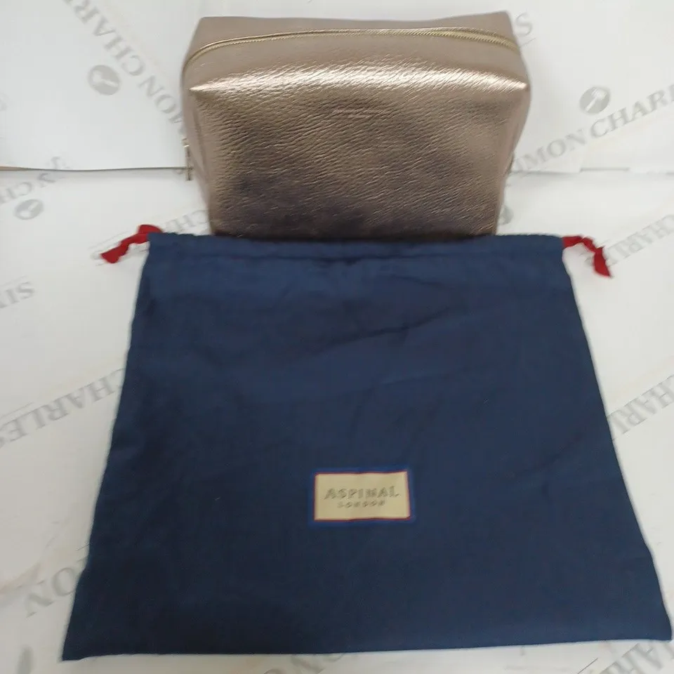 ASPINAL OF LONDON LEATHER ROSE GOLD BAG