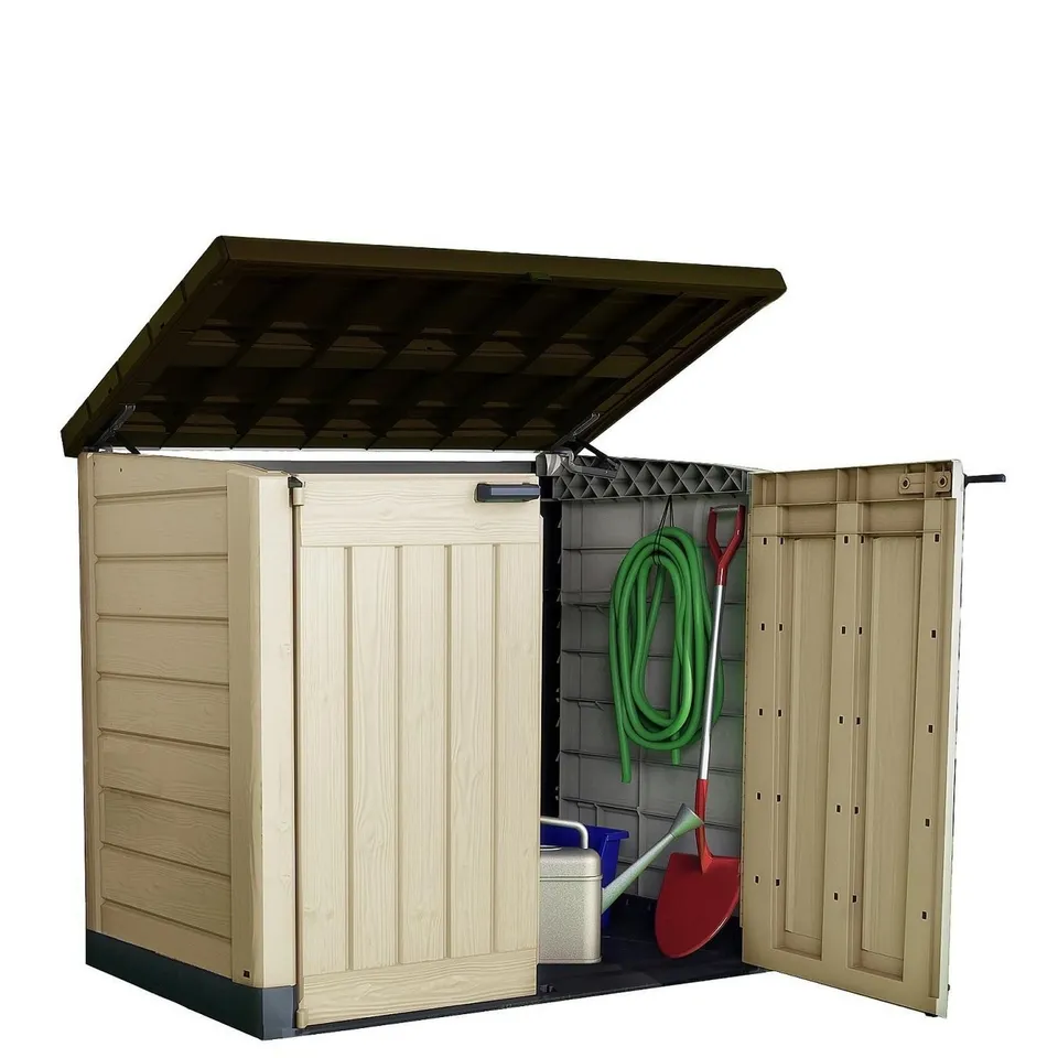 BOXED KETER STORE IT OUT MAX BROWN/BEIGE (1 BOX) - COLLECTION ONLY  RRP £189.99