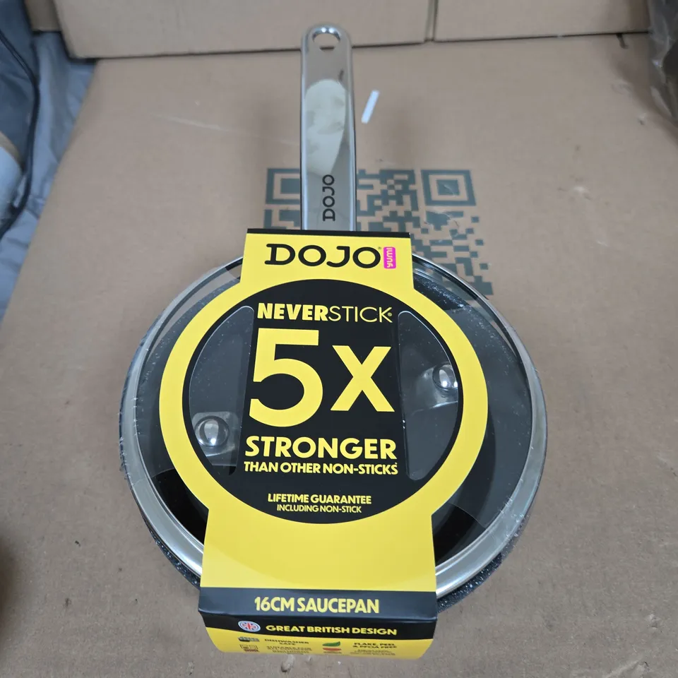 DOJO NEVERSTICK 16CM SAUCEPAN – 5X STRONGER NON-STICK