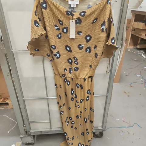 NEVER FULLY DRESSED OLIVE BLURRED DRESS IN LEOPARD LILY - UK S