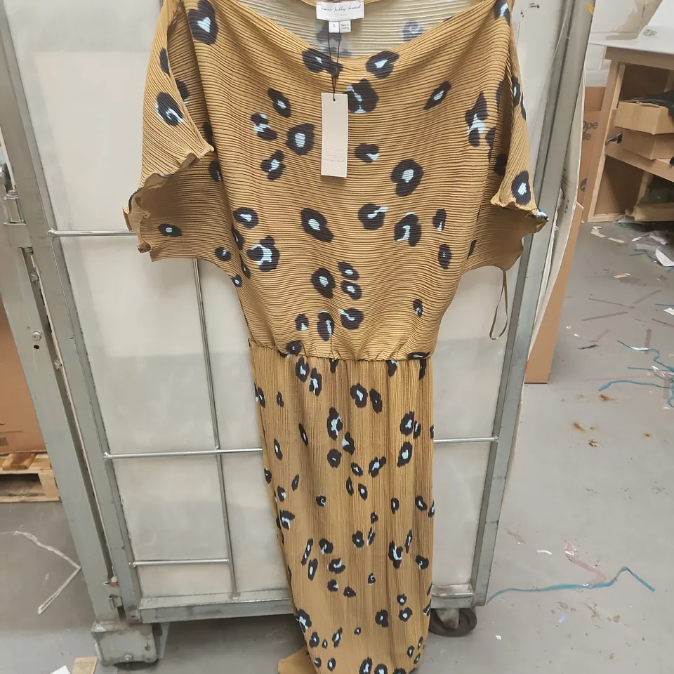 NEVER FULLY DRESSED OLIVE BLURRED DRESS IN LEOPARD LILY - UK S