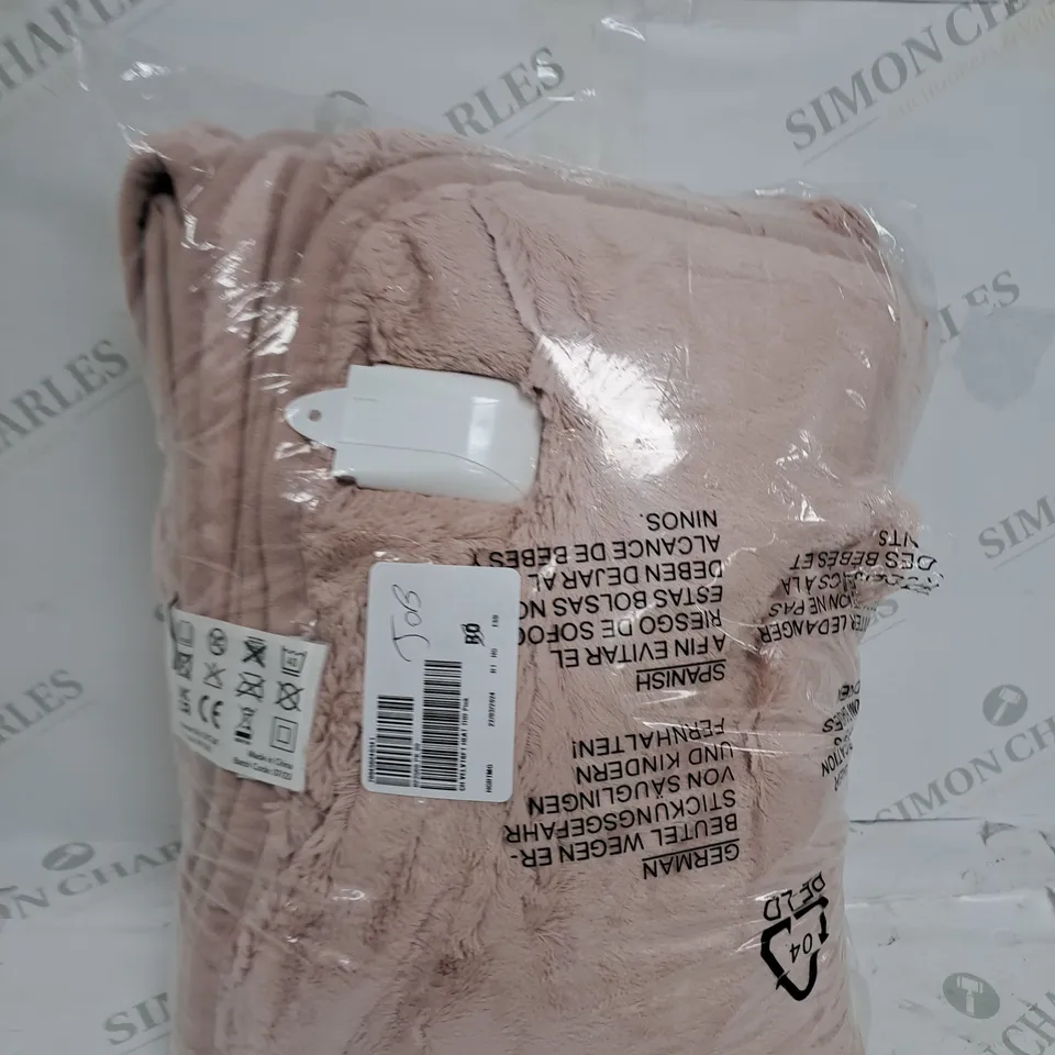 COZEE HOME VELVETSOFT HEATED THROW IN PINK