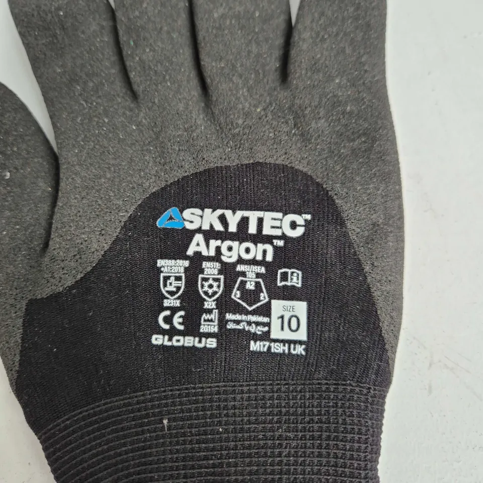 SKYTEC ARGON SAFETY GLOVES, SIZE 10