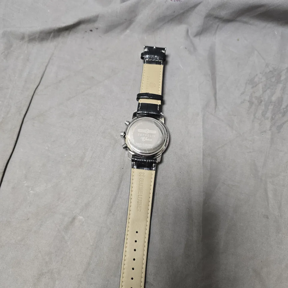 ZEPPELIN CHRONOGRAPH WATCH – BLACK TEXTURED STRAP