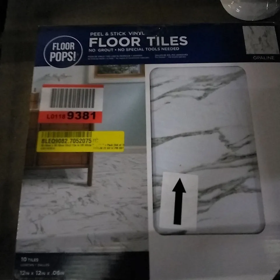 BOXED VINYL TILE IN OFF WHITE 30.48CM