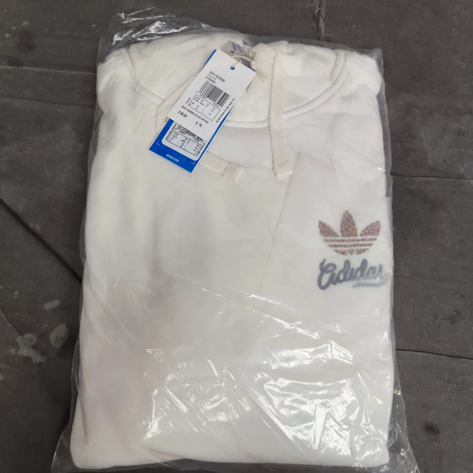 BAGGED ADIDAS LEO SAMBA HOODIE IN OFF-WHITE - UK MEDIUM