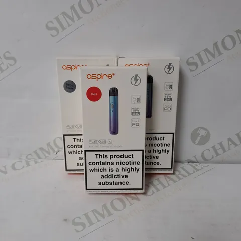 3 BOXED ASPIRE FLEXUS Q VAPE KIT