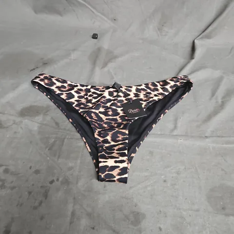 BOUX AVENUE PANTERA BRAZILIAN BIKINI BOTTOM IN BLACK LEOPARD SIZE 12
