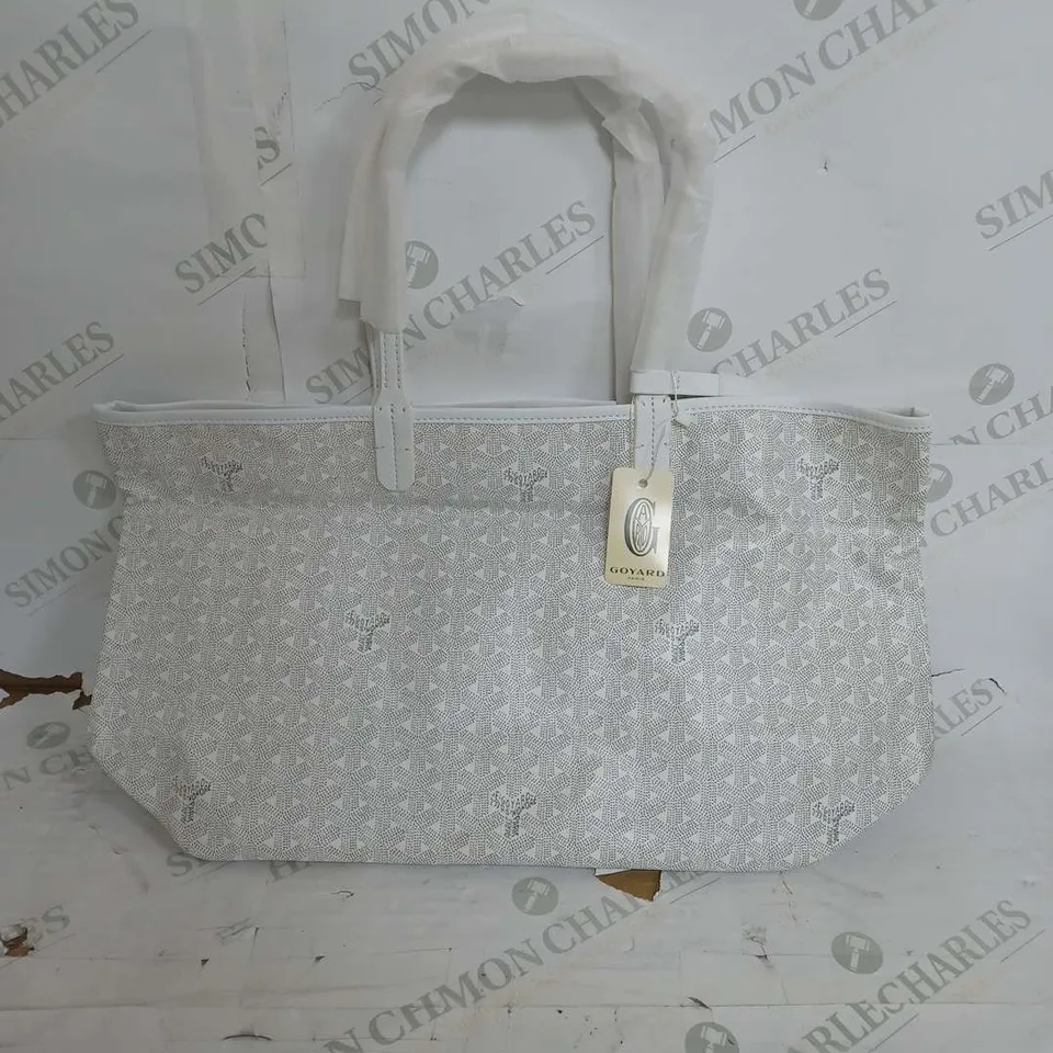 GOYARD WHITE SHORT STRAP HAND BAG