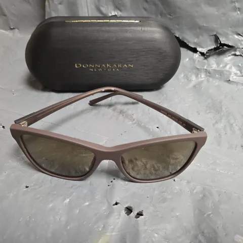 DONNA KARAN NEW YORK DK531 SUNGLASSES – TAUPE FRAME, BROWN LENSES