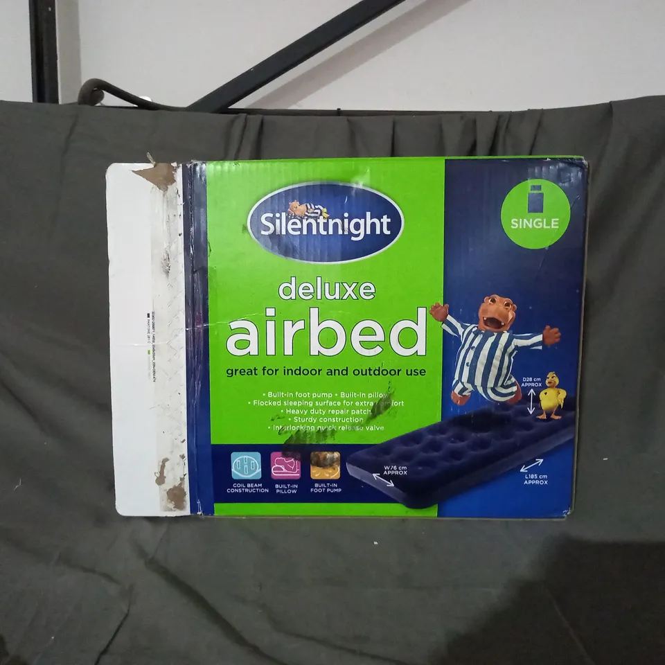 BOXED SILENTNIGHT DELUXE SINGLE AIRBED 
