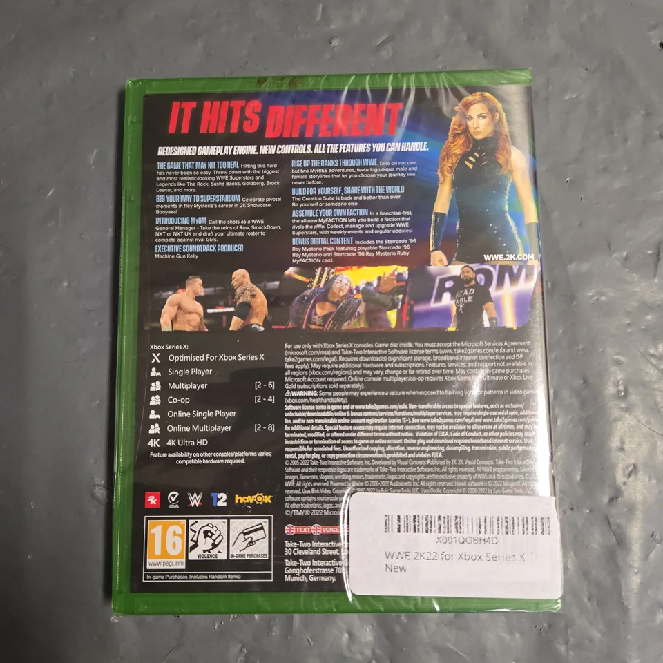 SEALED WWE 2K22 FOR XBOX SERIES X