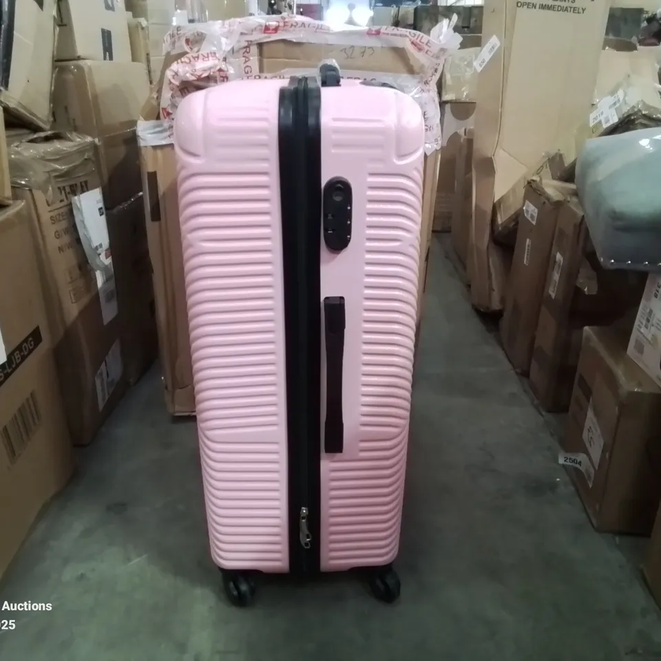 BOXED NEO PINK HARDCASE SUITCASE