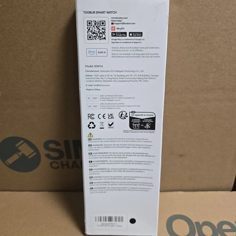 SEALED TOOBOR SMART SWATCH  - BLACK