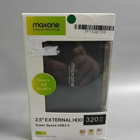 BOXED MAXONE 2.5" 320GB EXTERNAL HARD DRIVE