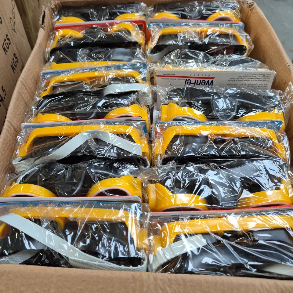 BOX OF ASSORTED SWIM YELLOW SWIMMING GOGGLES