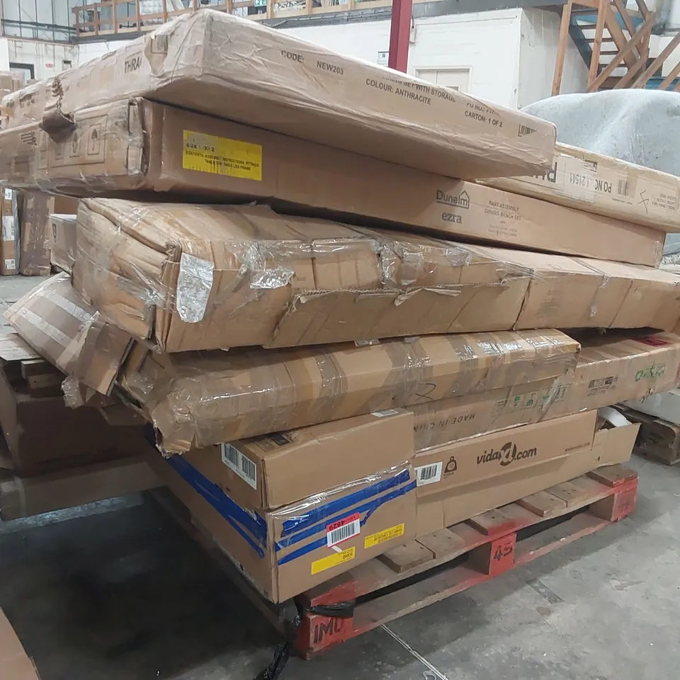 PALLET OF ASSORTED FURNITURE PARTS