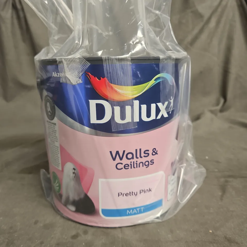 DULUX SMOOTH CREAMY MATT EMULSION PAINT - PRETTY PINK 2.5 L -WALLS AND CEILING