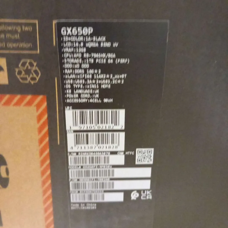 BOXED ASUS REPUBLIC OF GAMERS ZEPHYRUS DUO GAMING LAPTOP GX650P NOTEBOOK PC