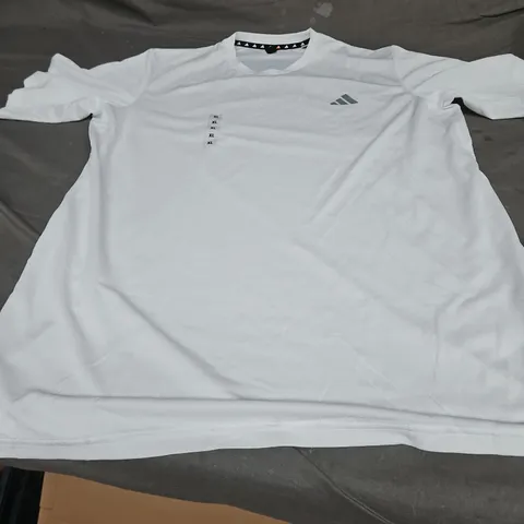 ADIDAS LOGO T-SHIRT, WHITE- UK SIZE XL