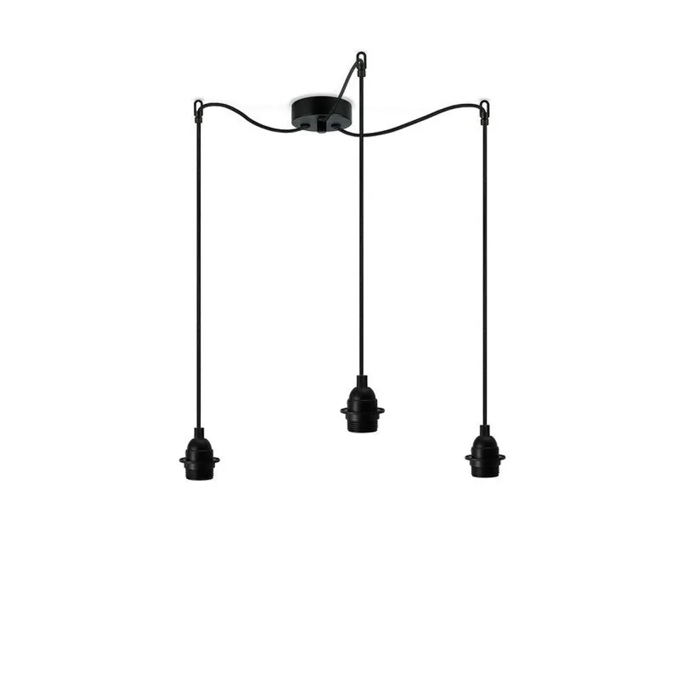 BOXED BI KAGE 3 LIGHT CLUSTER PENDANT- BLACK
