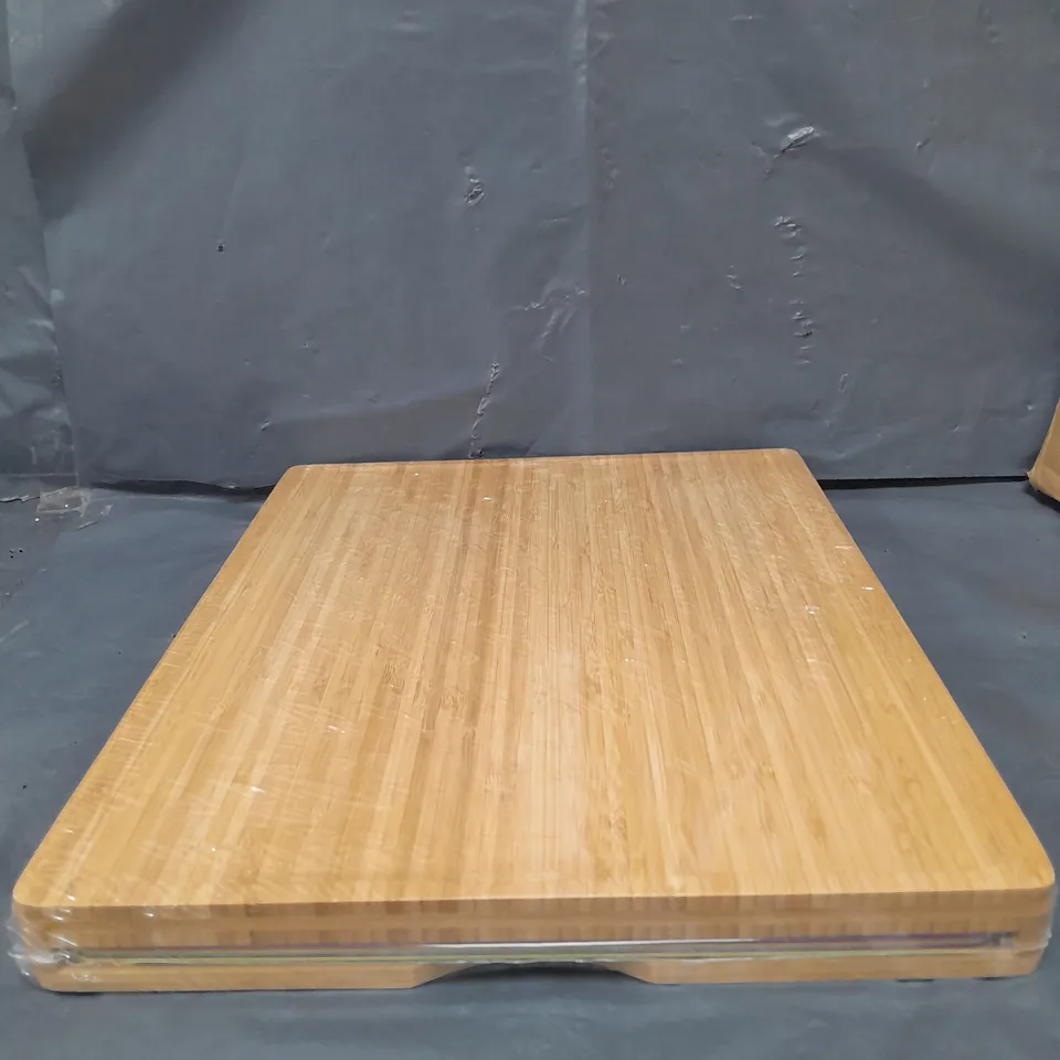 BOXED COOLER KITCHEN BAMBOO WOOD CHOPPING BOARD & FLEXIBLE CUTTING MATS