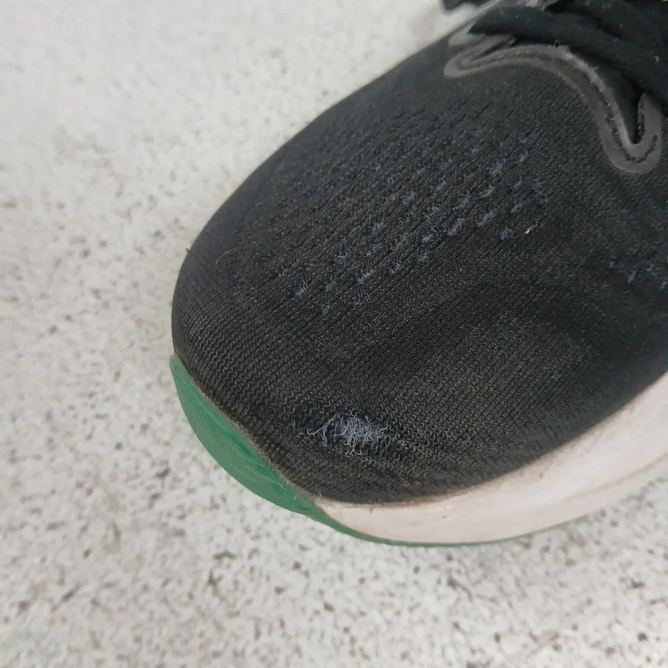 ASICS RUNNING SHOES – BLACK WITH GREEN/YELLOW ACCENTS, MEN'S, SIZE 9