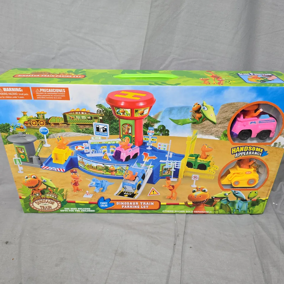BOXED DINOSAUR TRAIN PARKING LOT TOY SET