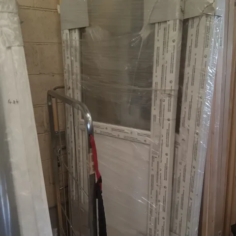 GEOM PVCU HALF GLAZED CLEAR BACK DOOR LEFT HAND OPENING 2050Γ840Γ80MM