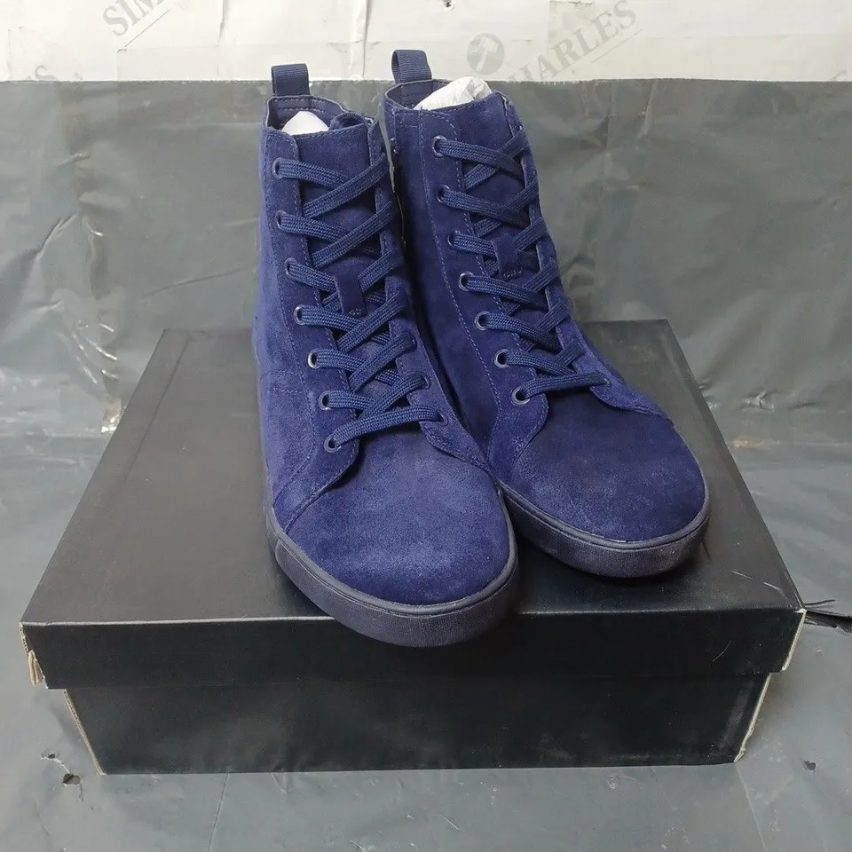 vionic suede ankle boots blue size 7