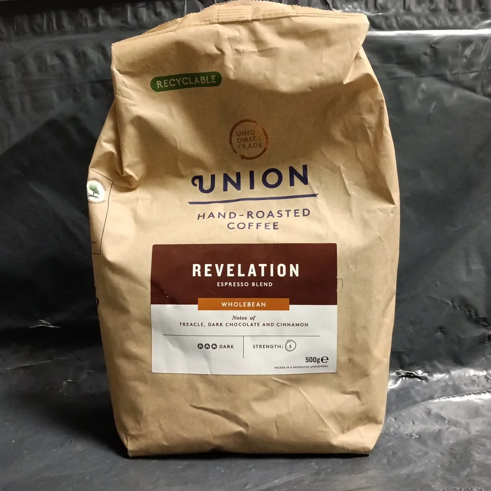 UNION REVELATION HAND ROASTED WHOLEBEAN COFFEE (500G BAG)