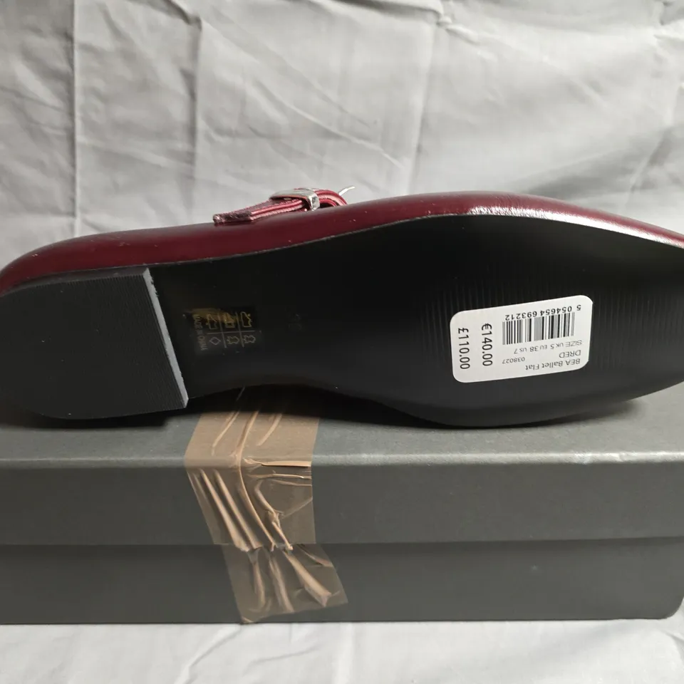 BOXED PAIR OF MINT VELVET BALLET FLAT SHOES - UK SIZE 5