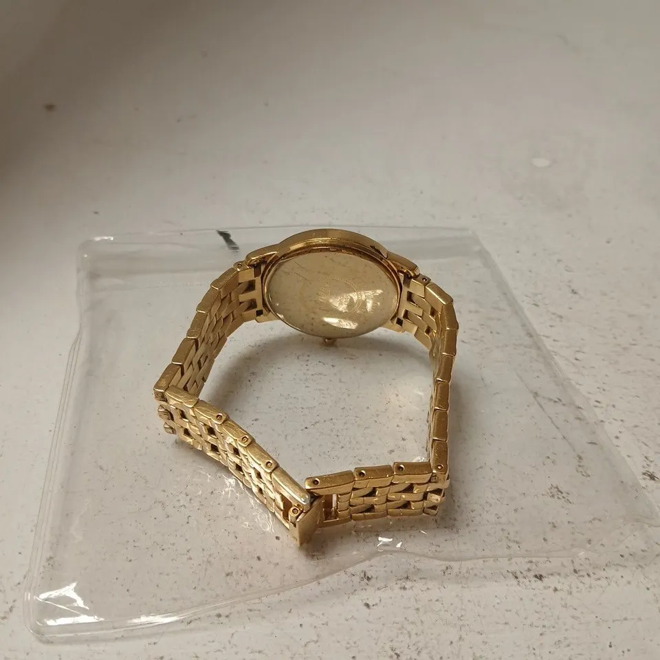 ROTARY GOLD TONE WRISTWATCH WITH DATE FUNCTION