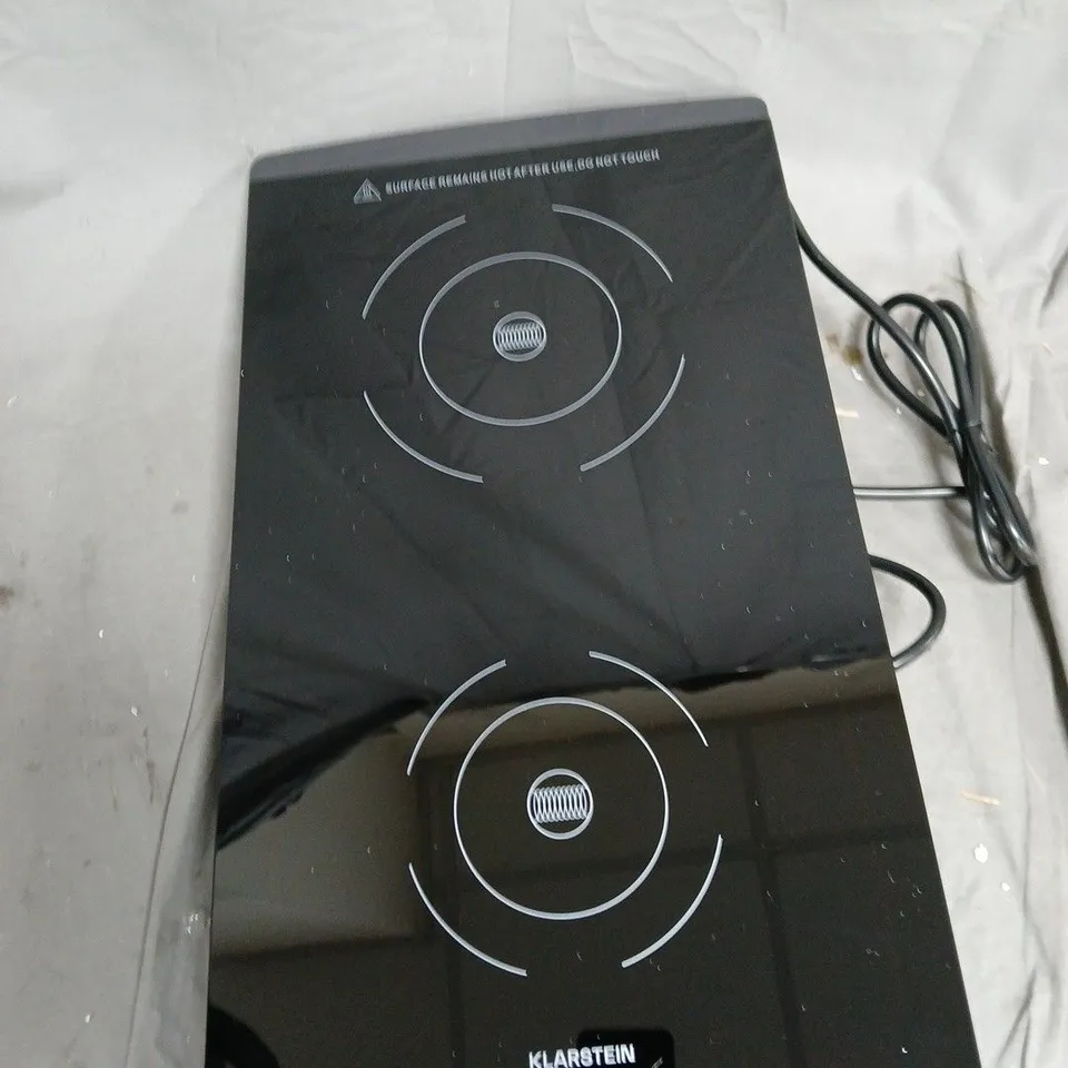 KLARSTEIN TWO-ZONE INDUCTION COOKTOP – BLACK GLASS
