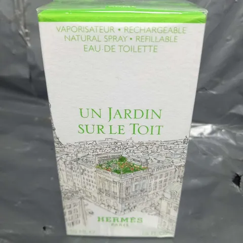 BOXED AND SEALED HERMES PARIS UN JARDIN SUR LE TOIT EAU DE TOILETTE 50ML