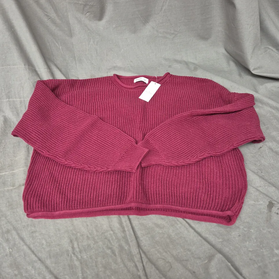 HOLLISTER WOMEN'S KNIT SWEATER – BURGUNDY, SIZE XS