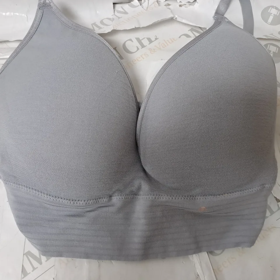JOCKEY NATURAL BEAUTY SEAMFREE BRALETTE IN GREY SIZE SMALL 