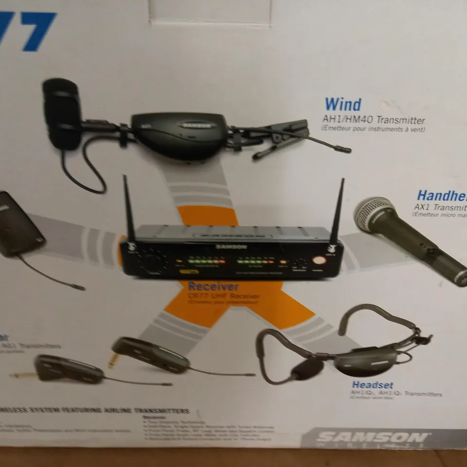 BOXED AIRLINE 77 UHF TRUE DIVERSITY WIRELESS SYSTEM