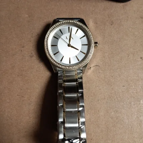 ARMANI EXCHANGE AX STAINLESS STEEL WATCH WITH CRYSTAL BEZEL – TAG ATTACHED