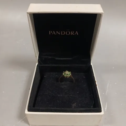PANDORA GREEN STONE RING