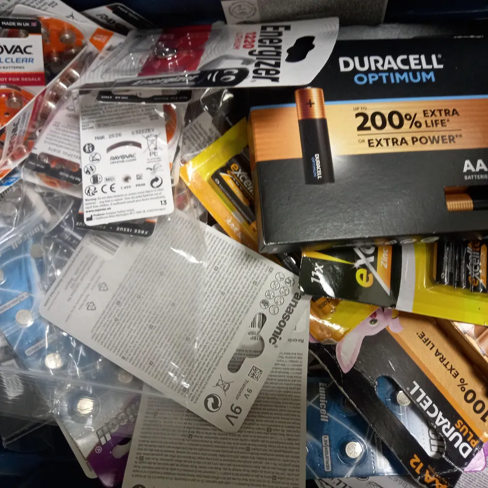 LOT OF APPROXIMATELY 20 PACKS OF BATTERIES ETC 